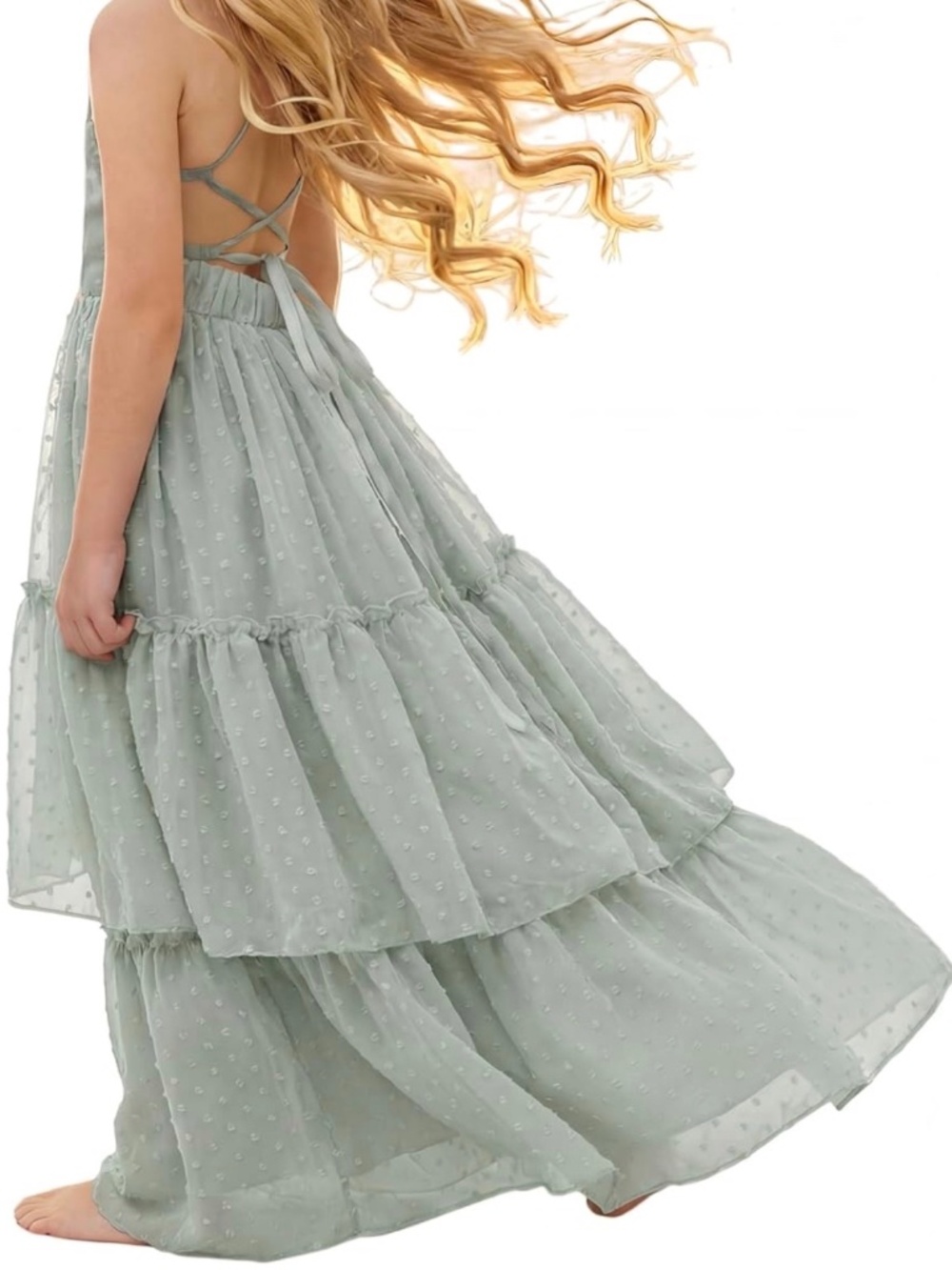 Girls, boho, maxi dress